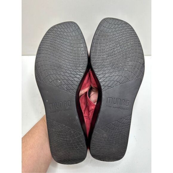 Munro‎ Sandals Womens Size 8 Red Slingback Open Toe Micah Shoes - Picture 9 of 10